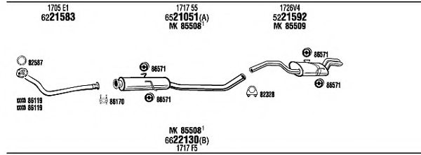 FONOS PET05580 Exhaust System